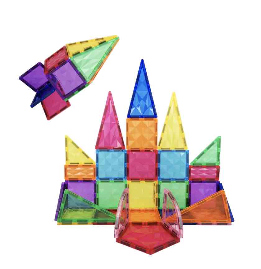 PicassoTiles 41 Piece Prism Magnetic Building Block Set – The