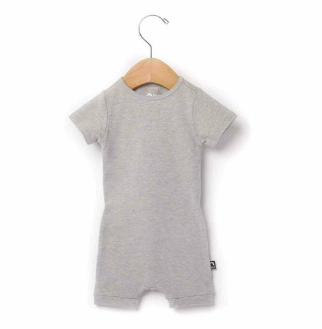 Essentials Infant Short Sleeve Peekabooty Rags - Heather Gray