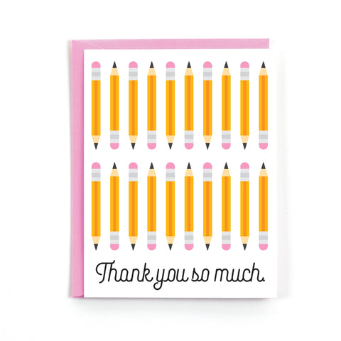 Thank You Card - Pencils