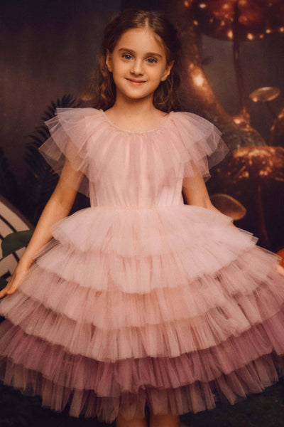 Gradient Tiered Tulle Fairy Princess Dress