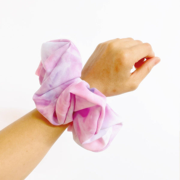 Fluffy Scrunchie- Unicorn Tie Dye