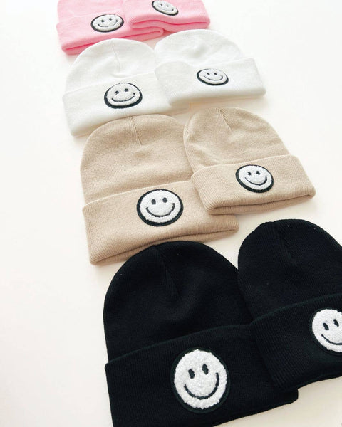 Smiley Beanie: Beige