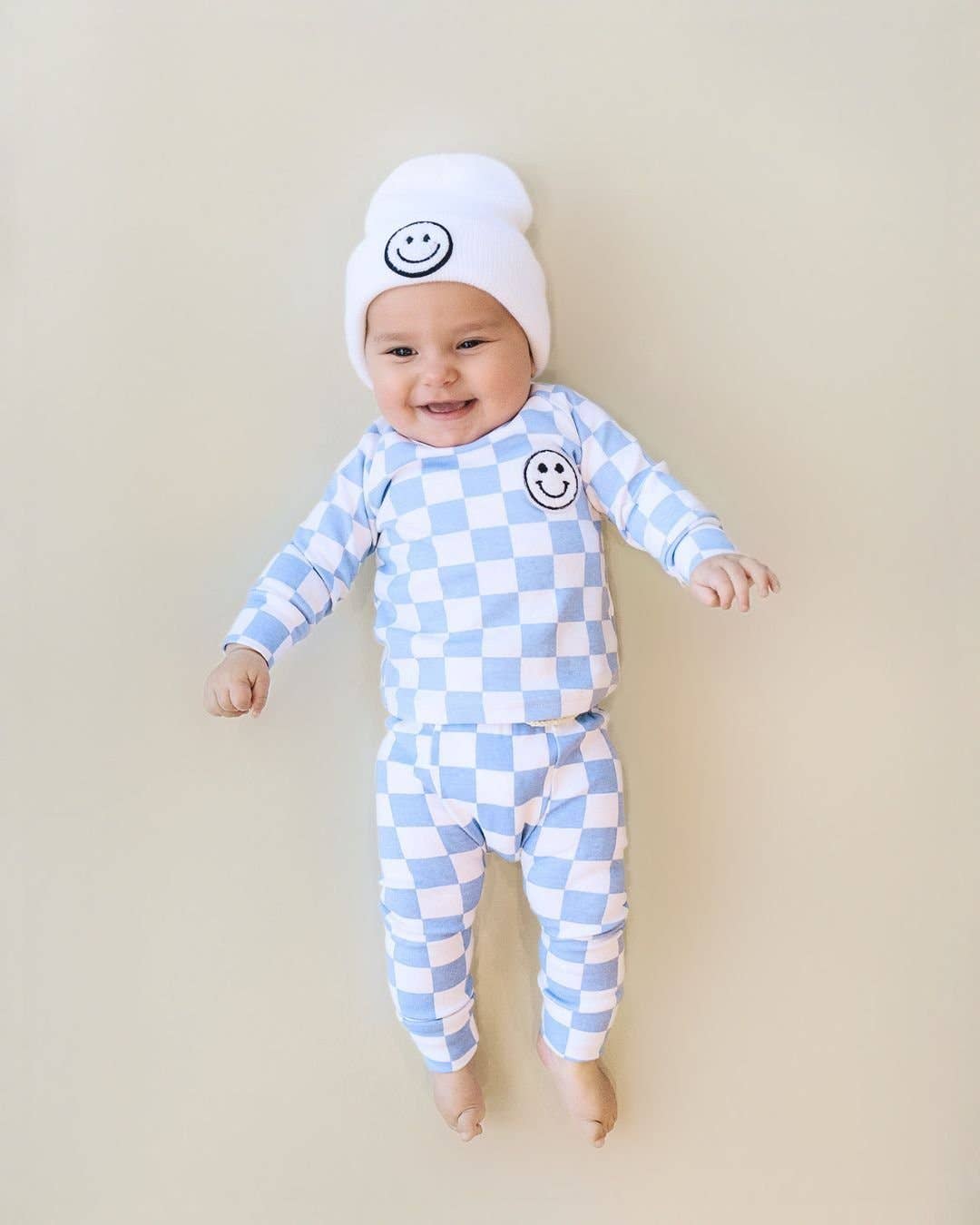 Checkered Smiley Lounge Set