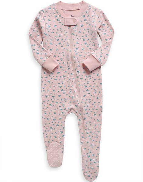 Pink Bouquet Baby Footie