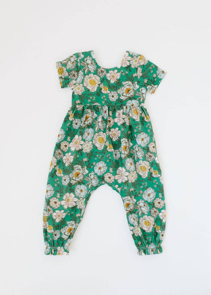 Rosie Romper in Vintage Greens