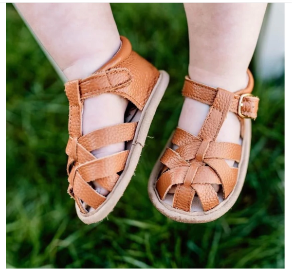 Little Love Bugs Brown Closed Toe Sandal