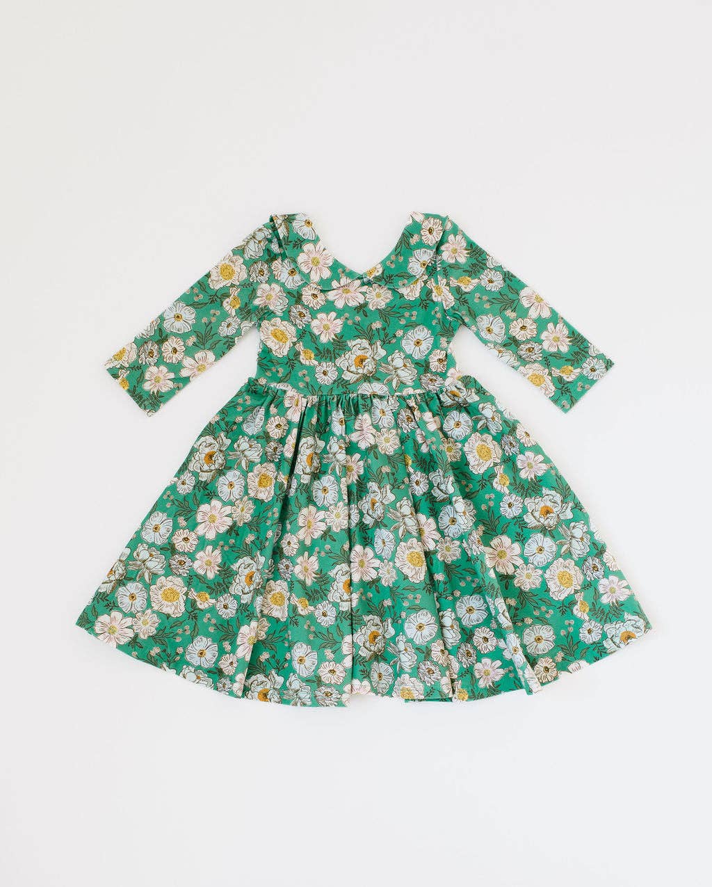 Rubina Twirl Dress in Vintage Greens