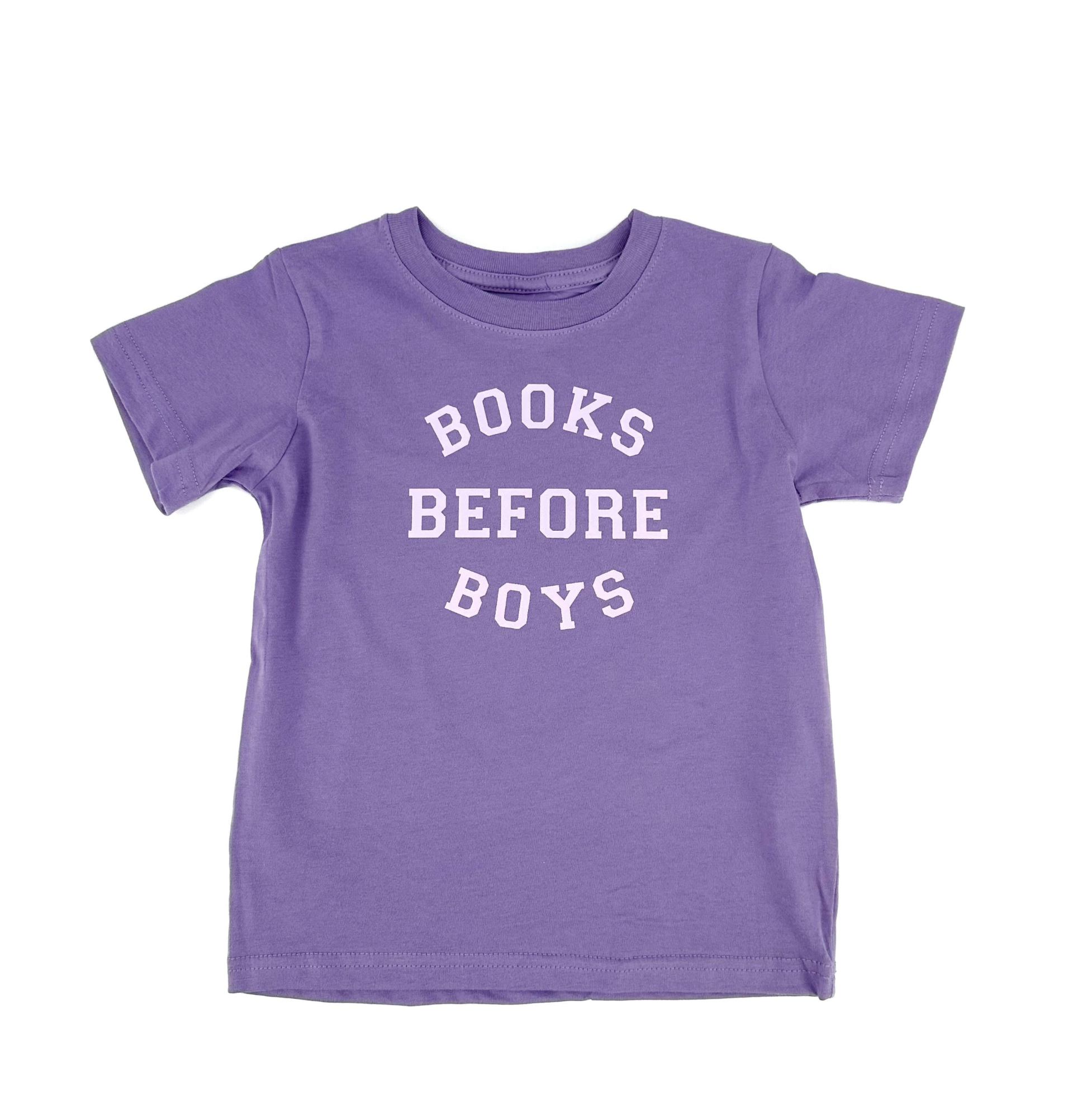 Purple Books Before Boys Tee