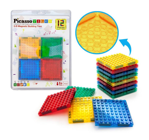 PicassoTiles Magnetic Brick Blocks Toy Tile Combo Pack