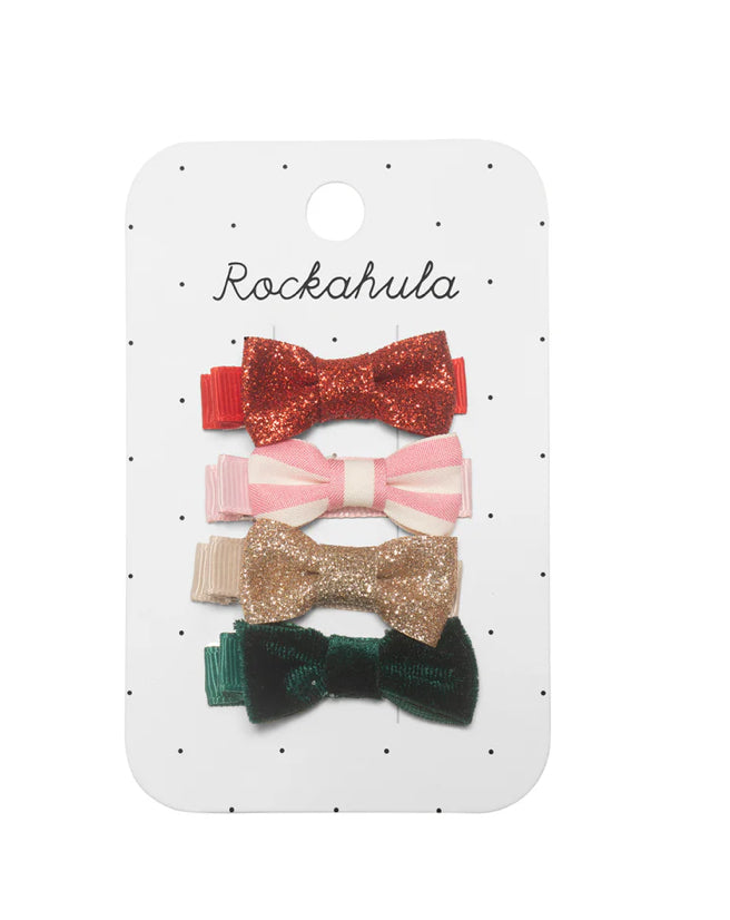 Jolly Christmas Mini Bow Clips