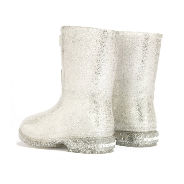 The Glitz - Waterproof Rain Boot: Silver