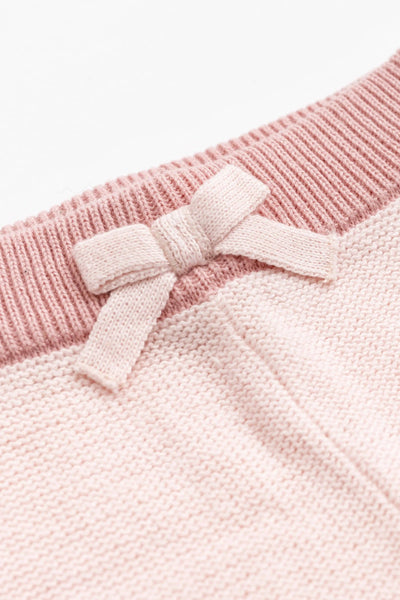 Little Darling Knit Top + Bottom - Pink