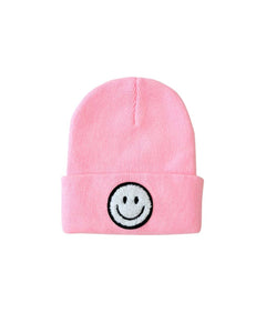 Smiley Beanie: Pink