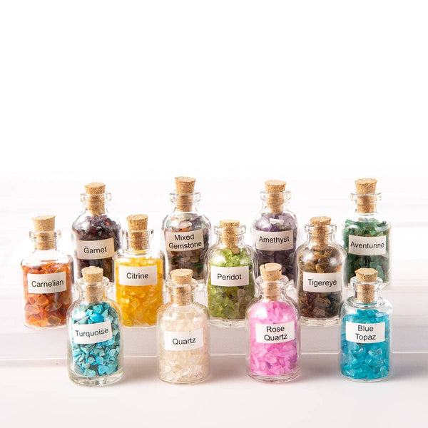 Tumbled Natural Gemstone - Chip Size Mini Bottles