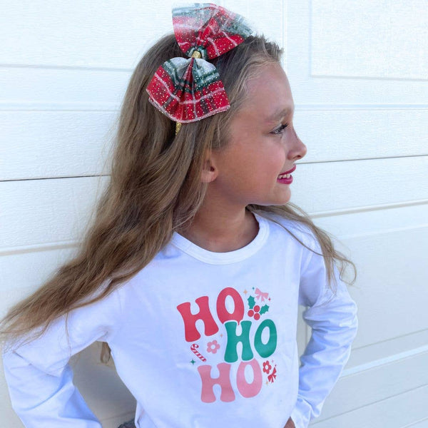 Christmas Plaid Tulle Bow Headband