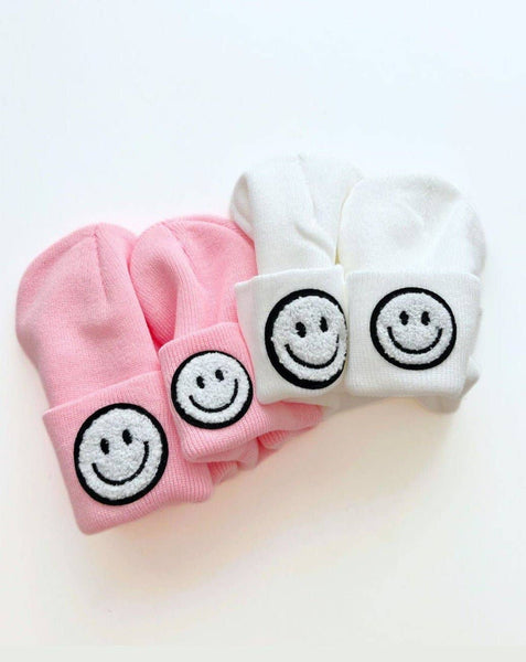 Smiley Beanie: Pink