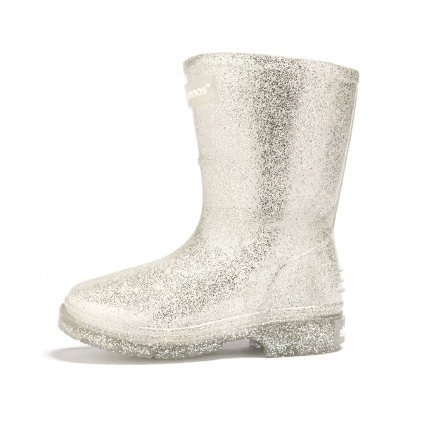 The Glitz - Waterproof Rain Boot: Silver