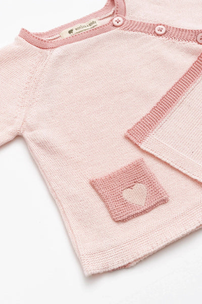 Little Darling Knit Top + Bottom - Pink