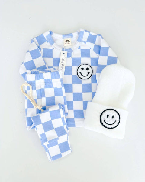 Checkered Smiley Lounge Set