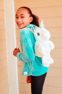 Plushie Heart Unicorn Backpack - Blue