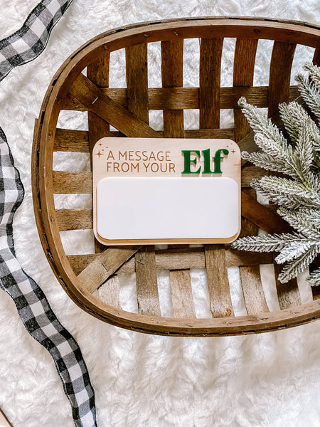 Message from your Elf Christmas Dry Erase Sign