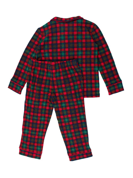 Merry Memories Plaid Button Down Pajama Set