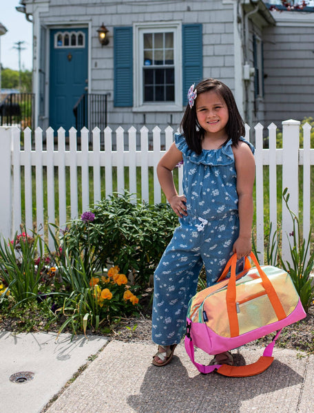 Orange Shimmer Overnighter Duffel Bag