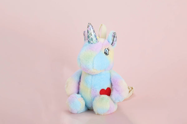 Plushie Heart Unicorn Backpack - Blue