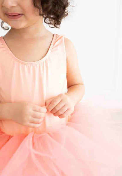 Bright Peach Tank Tutu Leotard