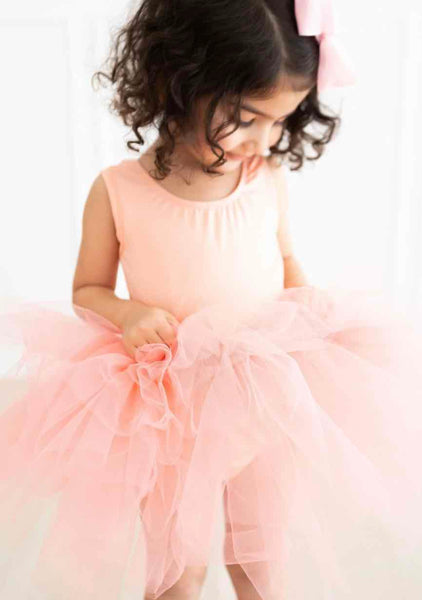 Bright Peach Tank Tutu Leotard