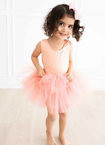 Bright Peach Tank Tutu Leotard