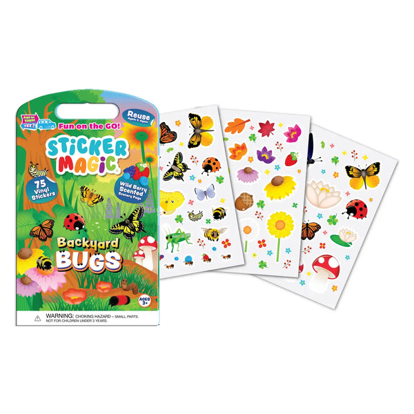 Sticker Magic-Backyard Bugs ( Wild Berry Scent)