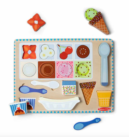 Wooden Magnetic Ice Cream Puzzle & Play Set