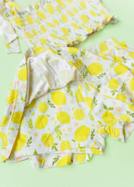 Lemon Blossoms Dream Smocked Skort Set