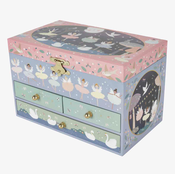 Musical Jewellery Box with 3 Drawers - Enchanted