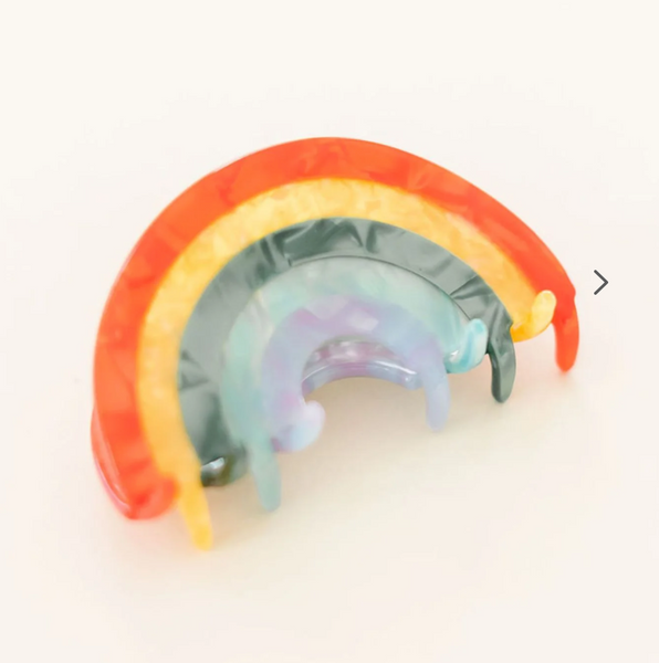 Rainbow or Seashell Claw Clip