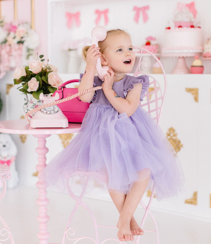 Lavender Shimmer Tutu Dress