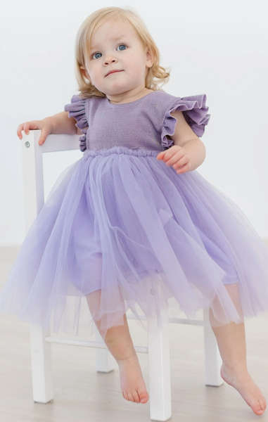 Lavender Shimmer Tutu Dress