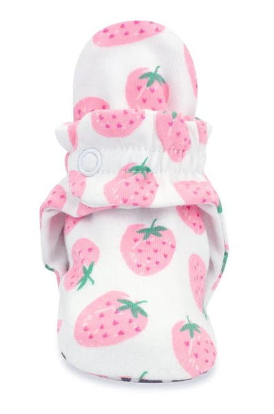 Strawberries Organic Cotton Gripper Baby Bootie