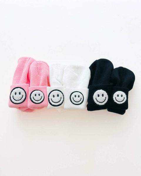 Smiley Beanie: Pink