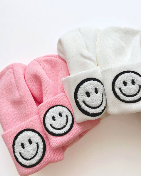 Smiley Beanie: Pink