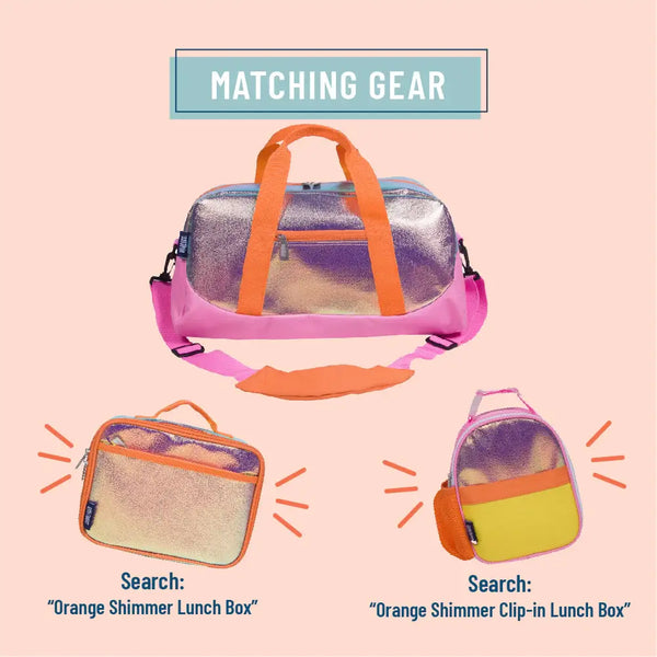 Orange Shimmer Overnighter Duffel Bag