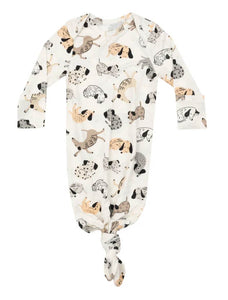 Knotted Gown - Cozy Pups - 0-3M