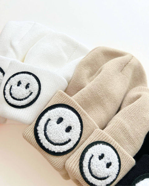 Smiley Beanie: Beige