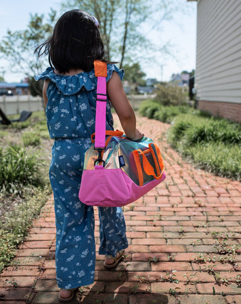 Orange Shimmer Overnighter Duffel Bag