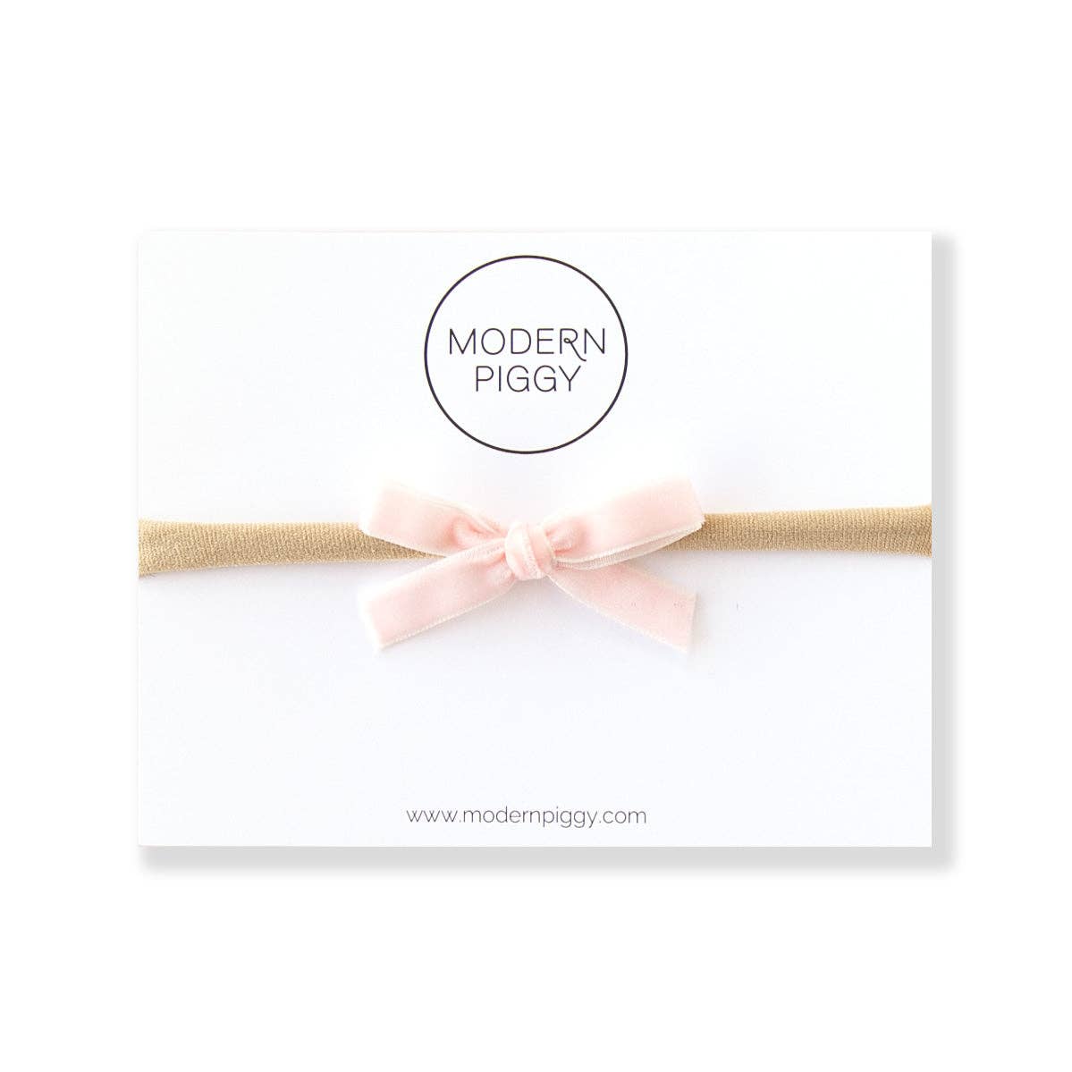 Baby Pink | Mini Ribbon Bow - Nylon Headband