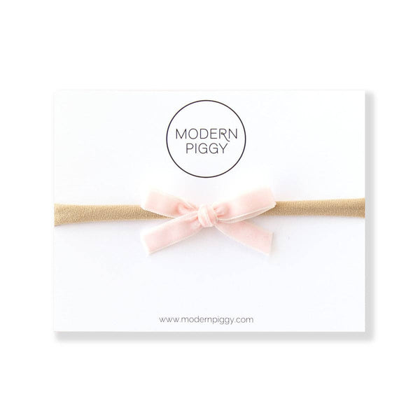 Baby Pink | Mini Ribbon Bow - Nylon Headband