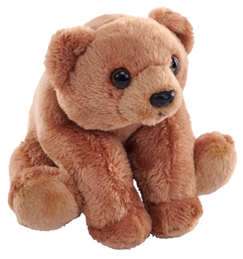 Pocketkins Eco Grizzly Bear Stuffed Animal - 5"