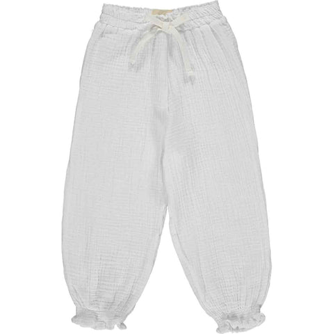 isabella pants in white gauze