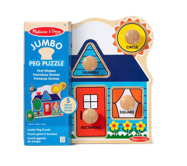 First Shapes Jumbo Knob Wooden Puzzle - 5 Pieces